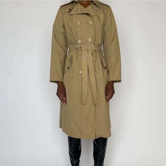 Vintage Tan Trench Coat - Picture 2 of 9